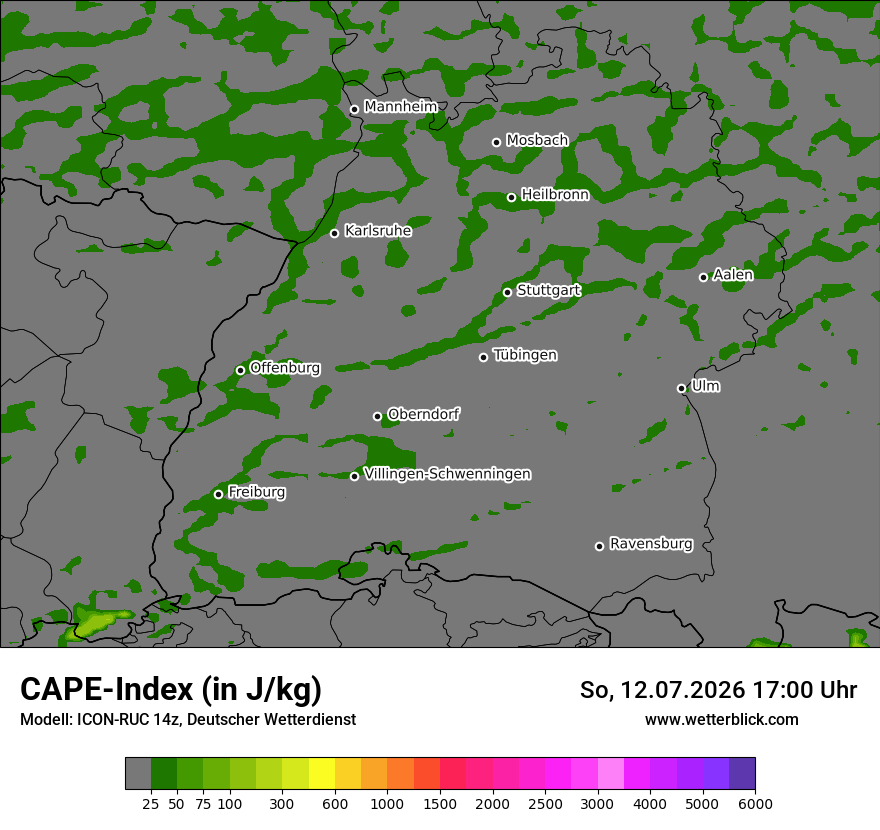 Modellkarte ICON-RUC – cape – bw