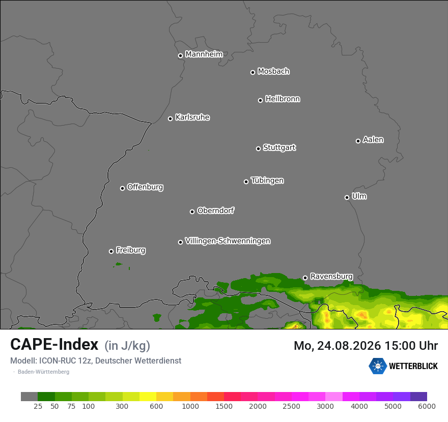 Modellkarte ICON-RUC – cape – bw