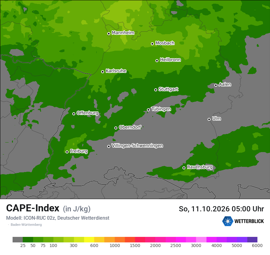 Modellkarte ICON-RUC – cape – bw