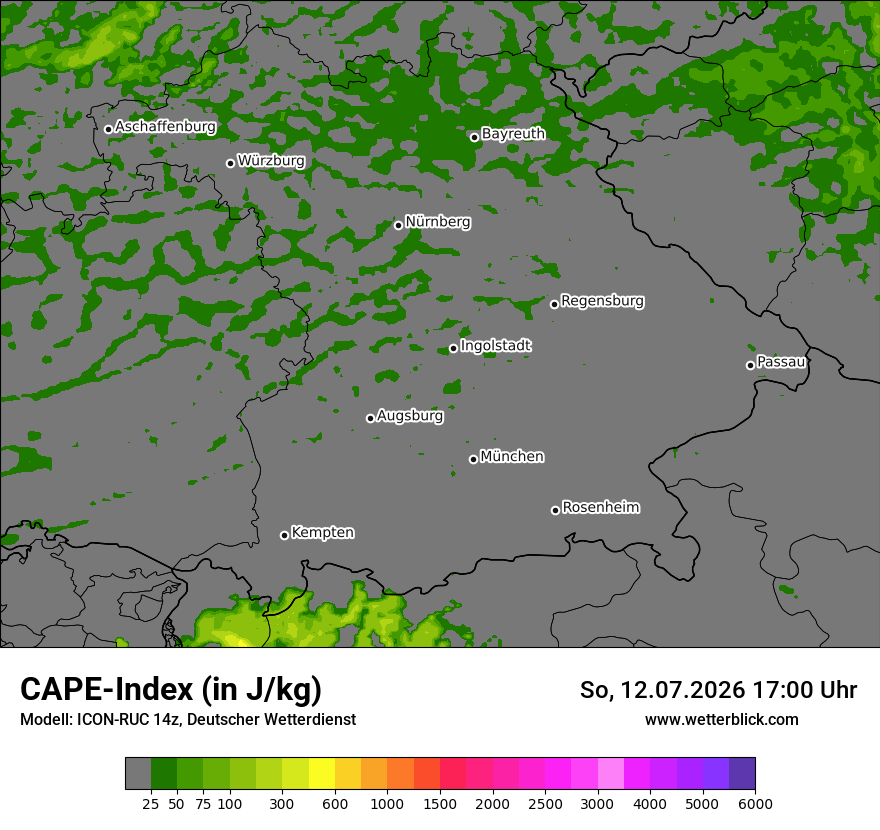 Modellkarte ICON-RUC – cape – by