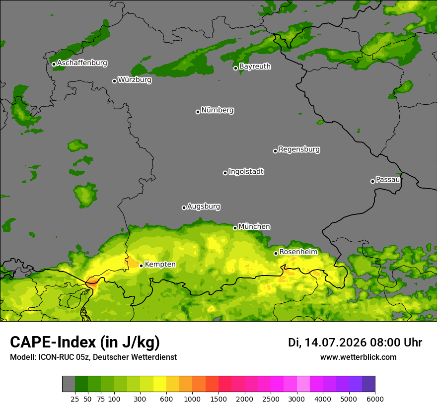 Modellkarte ICON-RUC – cape – by
