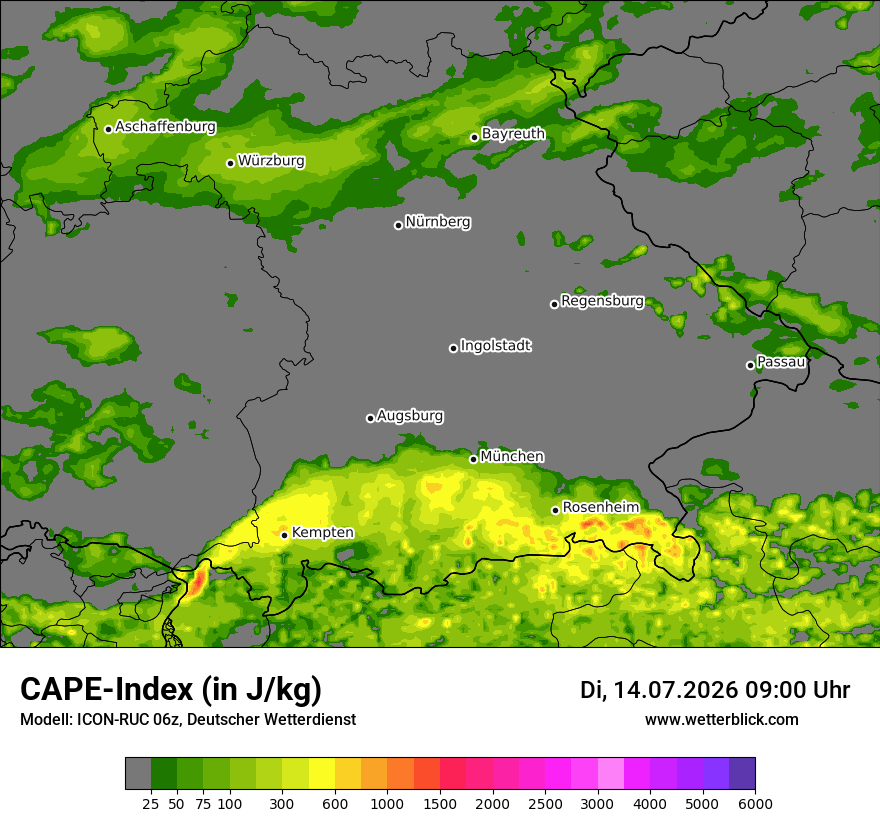 Modellkarte ICON-RUC – cape – by