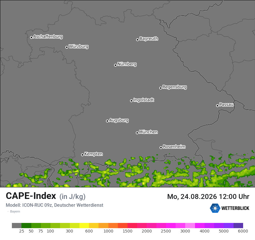 Modellkarte ICON-RUC – cape – by