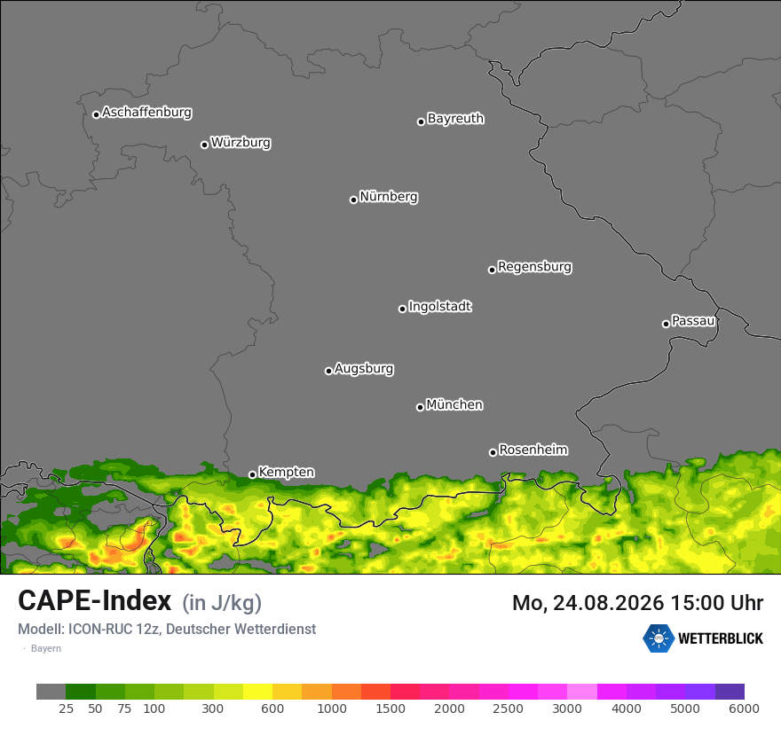 Modellkarte ICON-RUC – cape – by