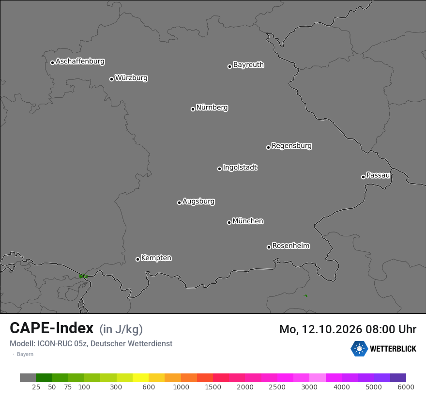 Modellkarte ICON-RUC – cape – by
