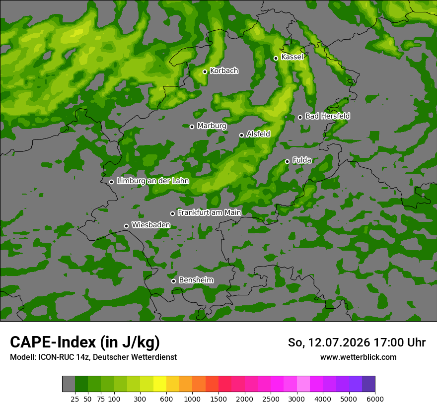 Modellkarte ICON-RUC – cape – he