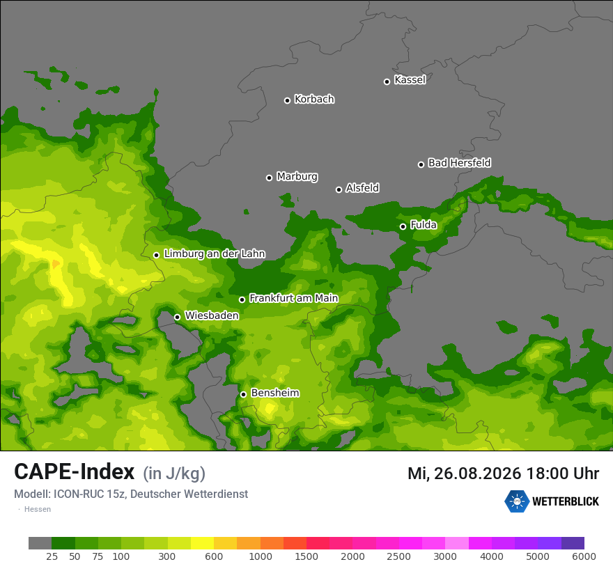 Modellkarte ICON-RUC – cape – he