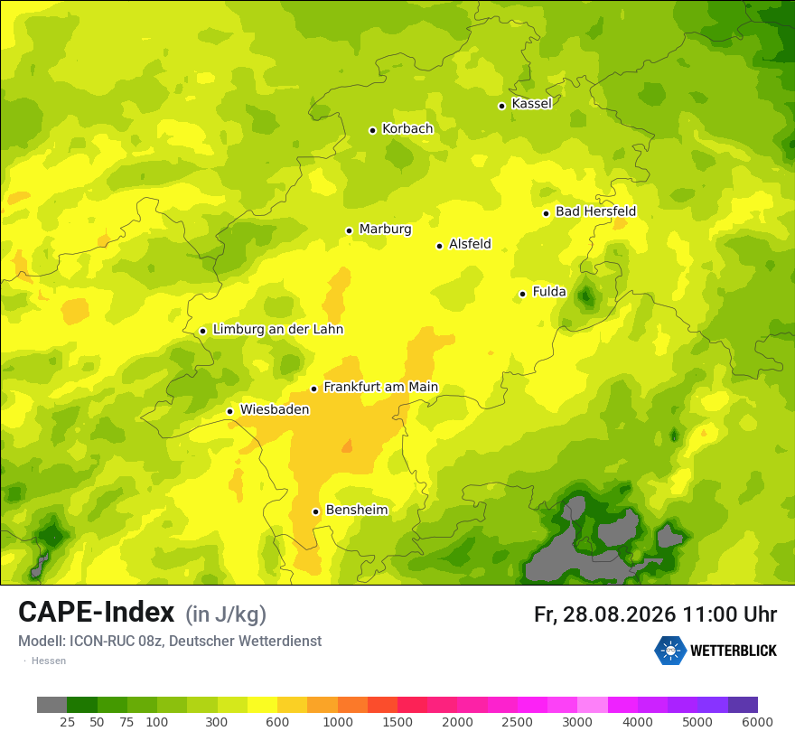 Modellkarte ICON-RUC – cape – he