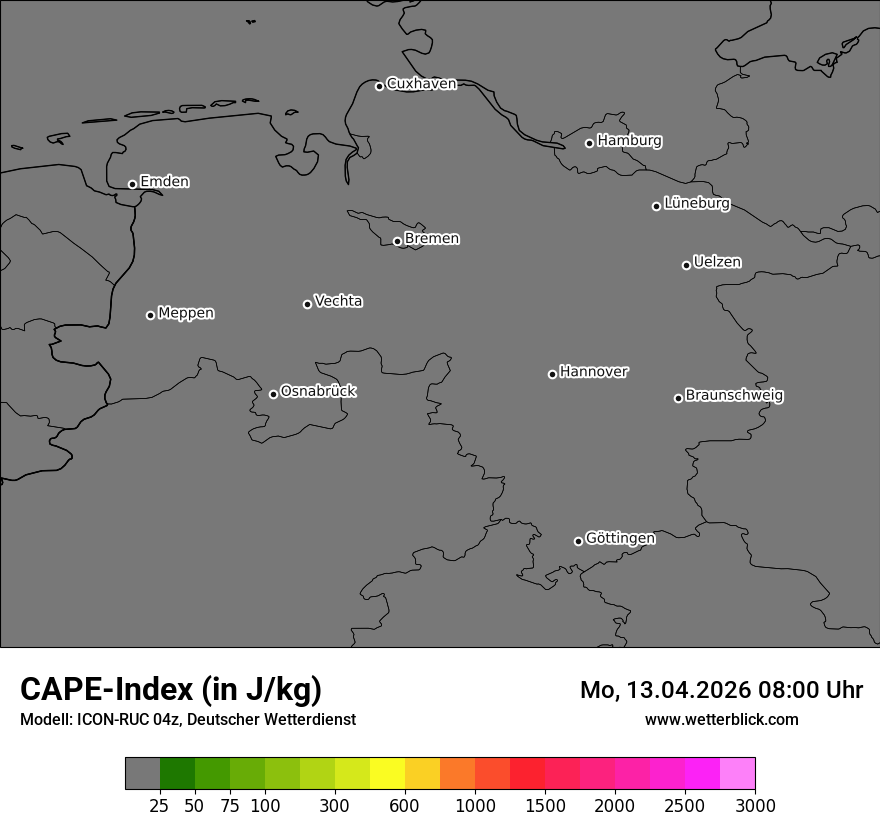 Modellkarte ICON-RUC – cape – ni
