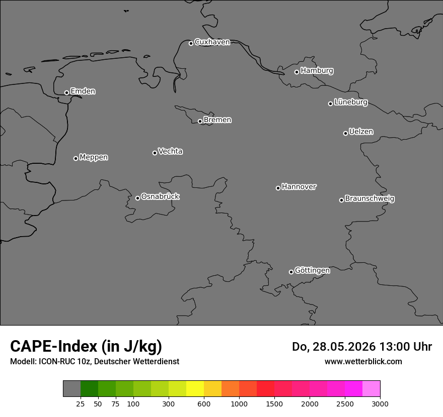 Modellkarte ICON-RUC – cape – ni
