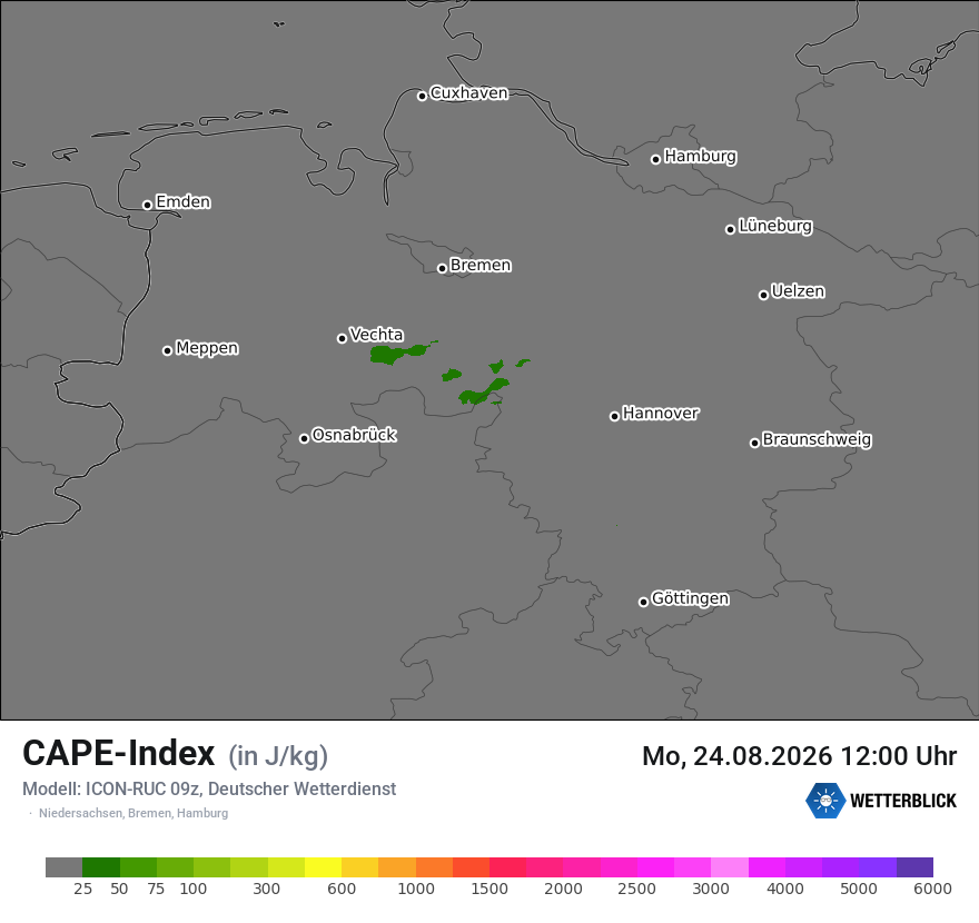 Modellkarte ICON-RUC – cape – ni