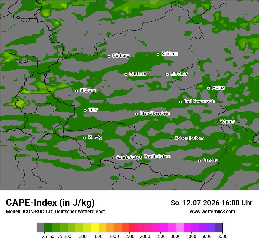 Modellkarte ICON-RUC – cape – rp