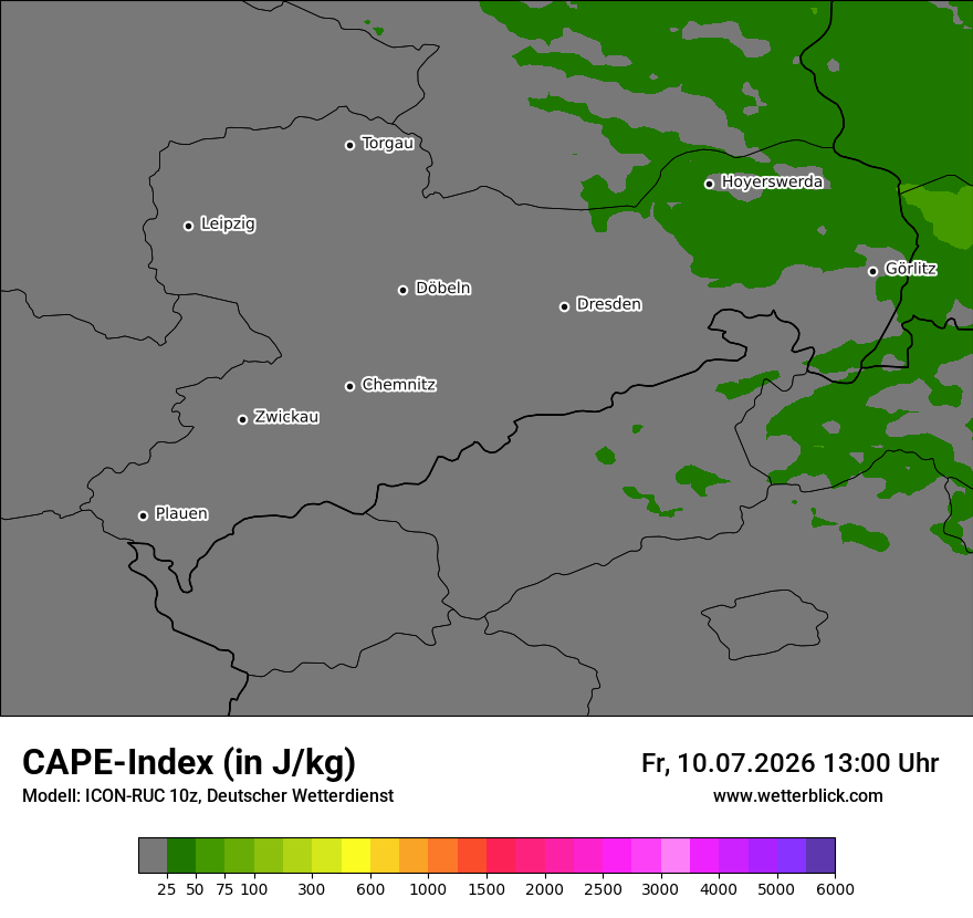 Modellkarte ICON-RUC – cape – sn