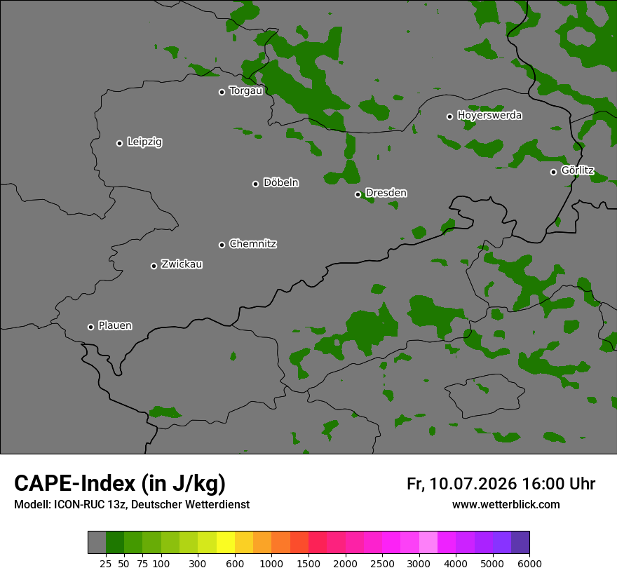Modellkarte ICON-RUC – cape – sn