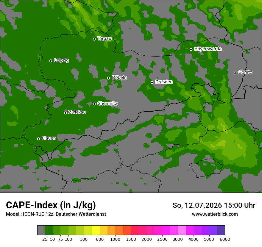 Modellkarte ICON-RUC – cape – sn