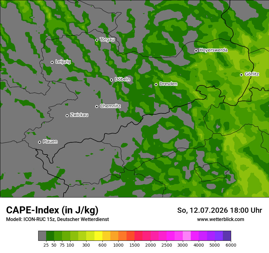 Modellkarte ICON-RUC – cape – sn