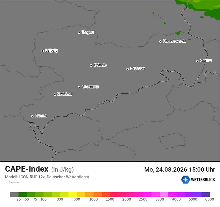 Modellkarte ICON-RUC – cape – sn