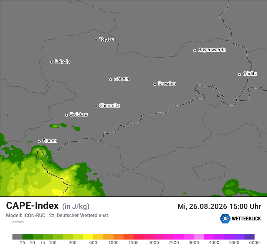 Modellkarte ICON-RUC – cape – sn