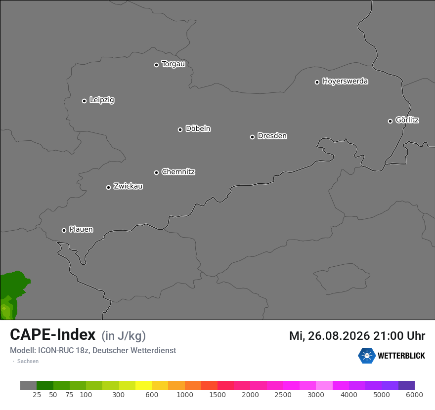 Modellkarte ICON-RUC – cape – sn