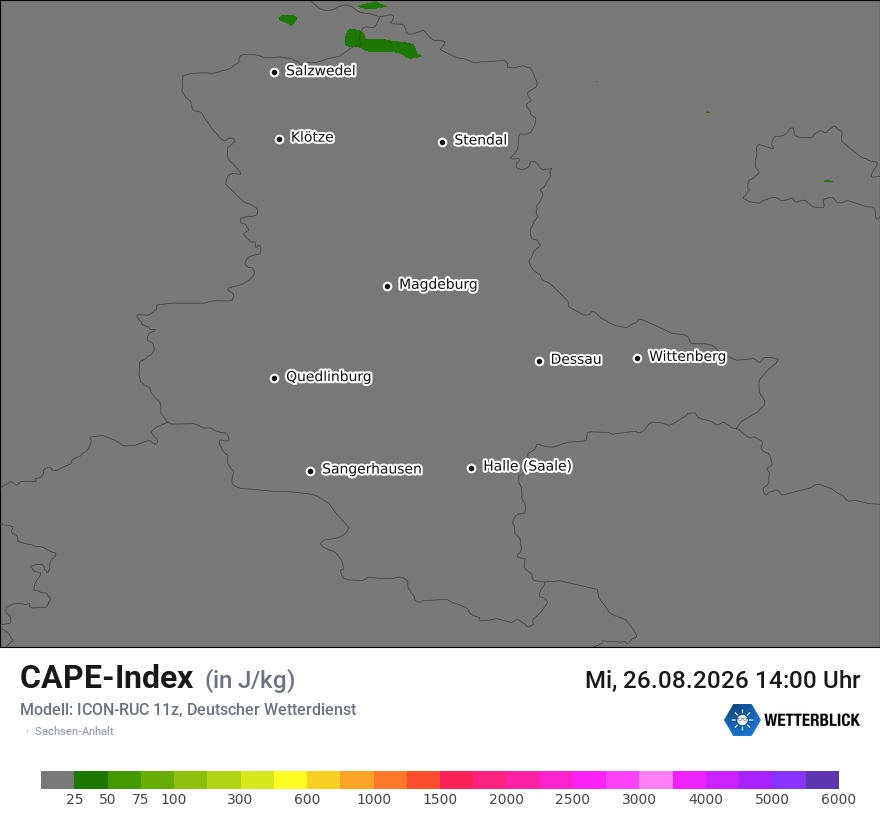 Modellkarte ICON-RUC – cape – st