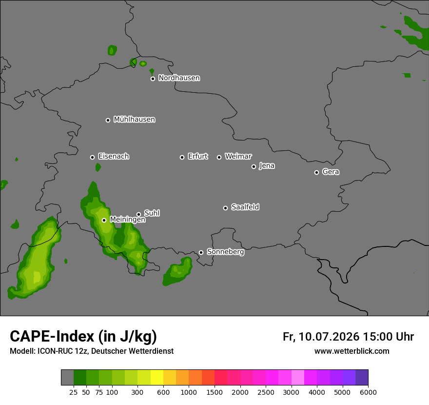 Modellkarte ICON-RUC – cape – th