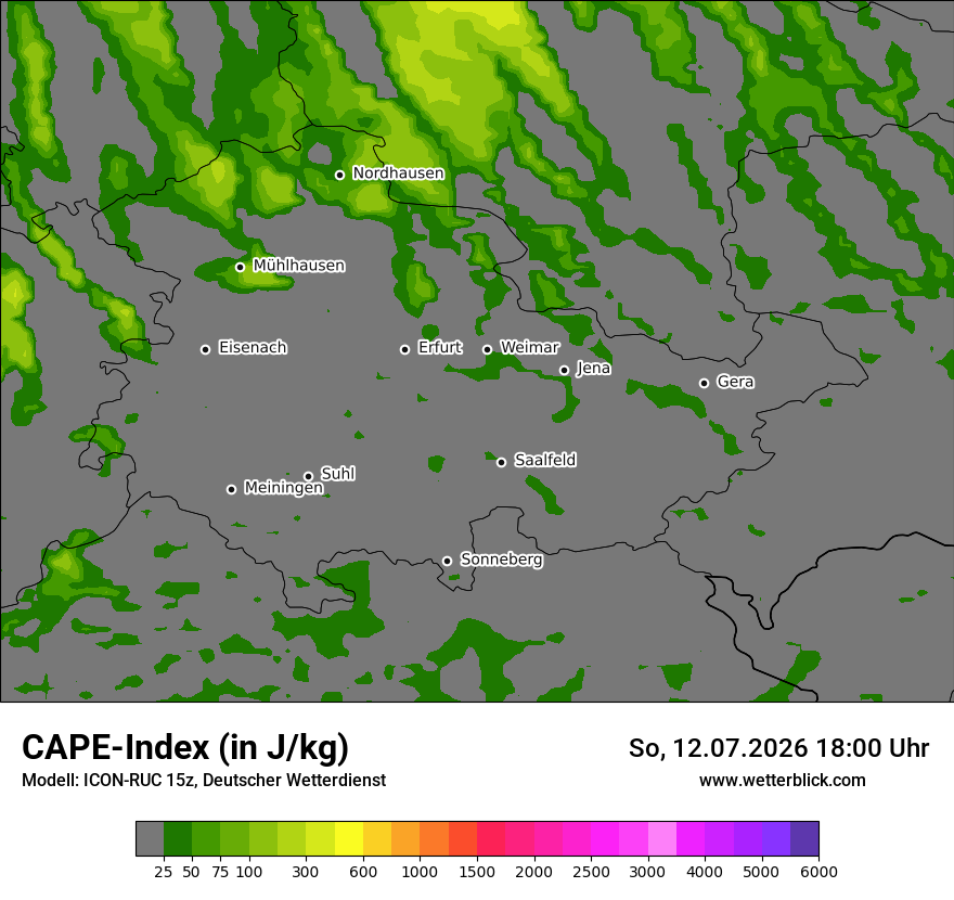 Modellkarte ICON-RUC – cape – th