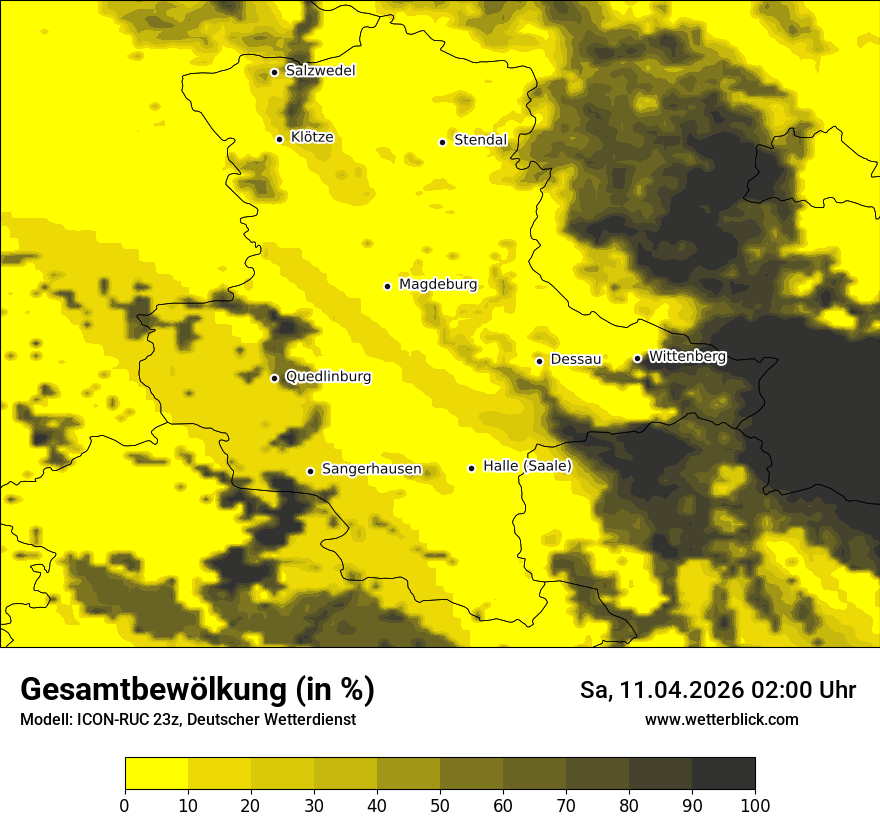 Modellkarte ICON-RUC – clct – st