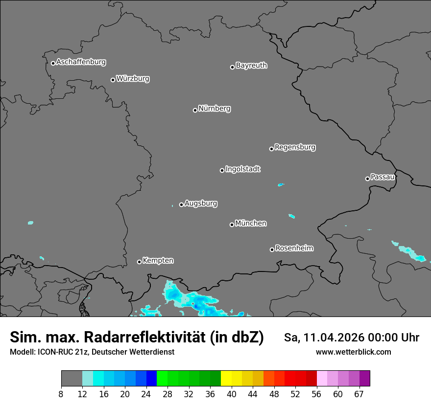 Modellkarte ICON-RUC – dbz_cmax – by