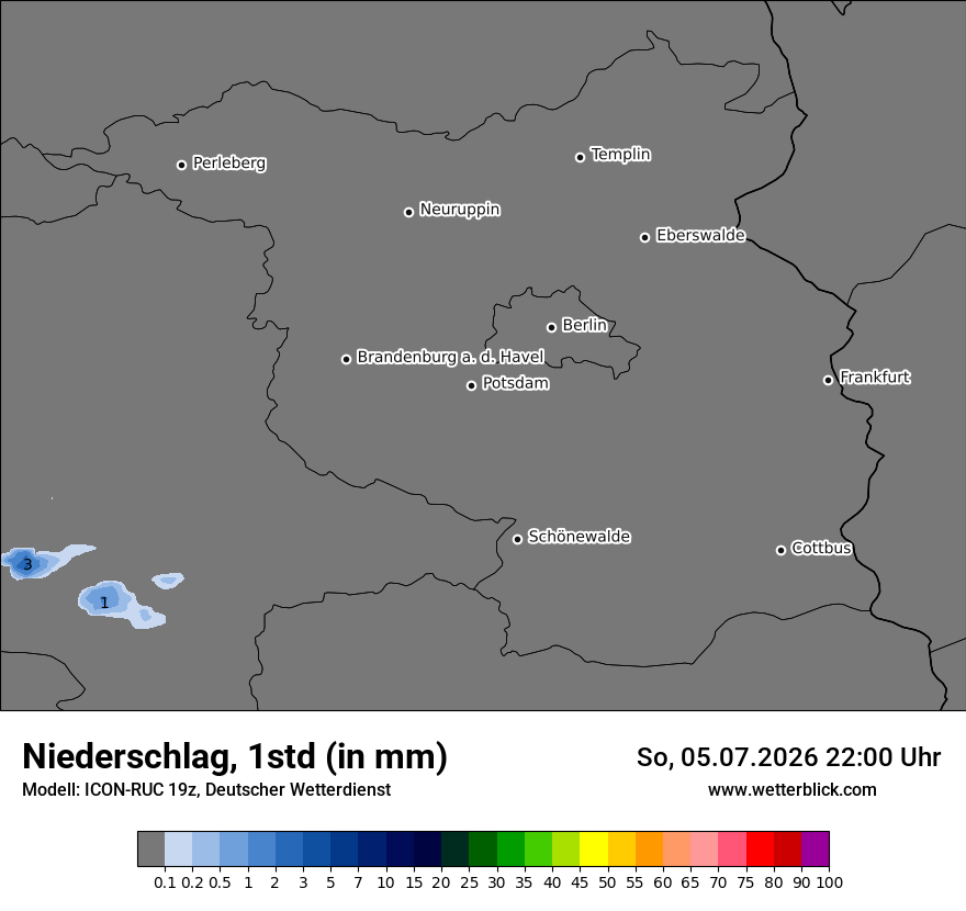 Modellkarte ICON-RUC – precip – bb