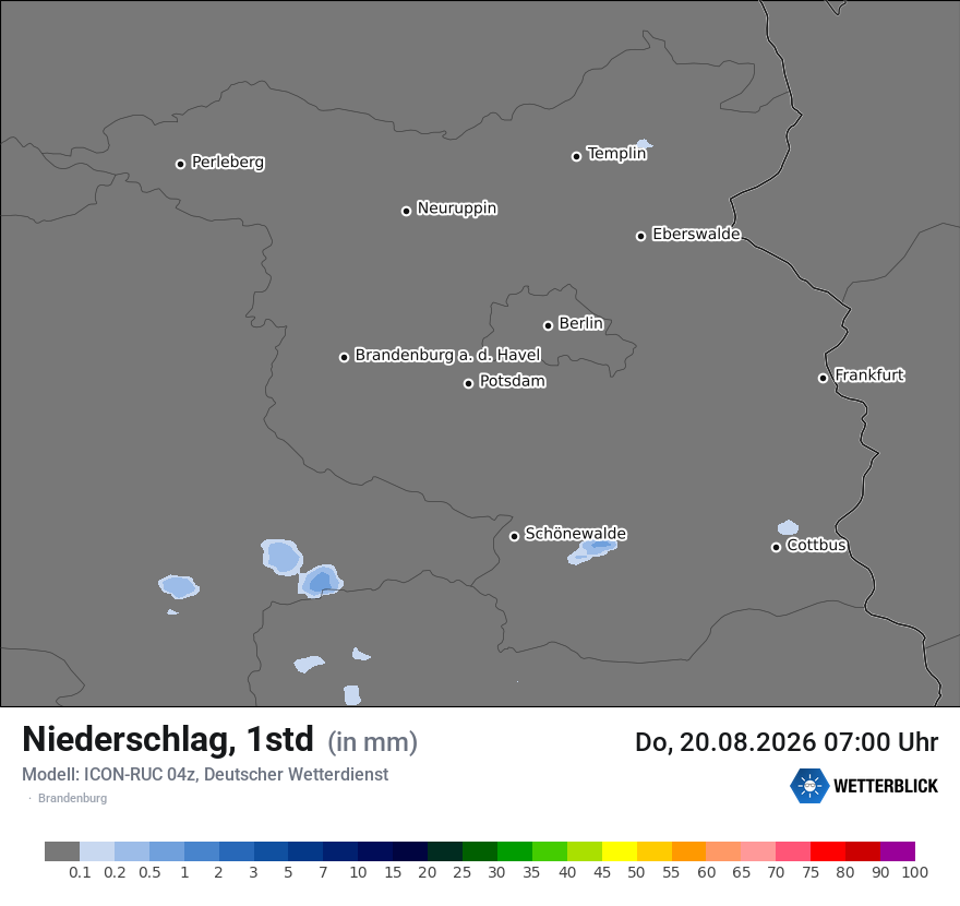 Modellkarte ICON-RUC – precip – bb
