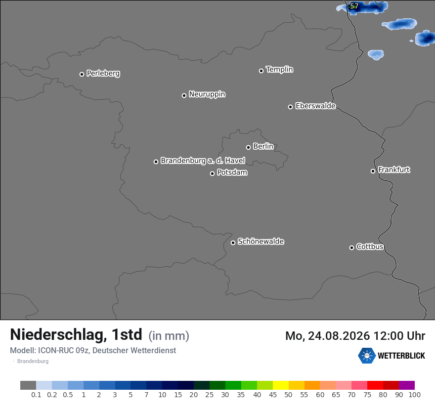 Modellkarte ICON-RUC – precip – bb