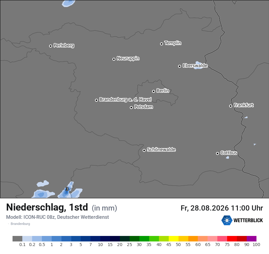 Modellkarte ICON-RUC – precip – bb