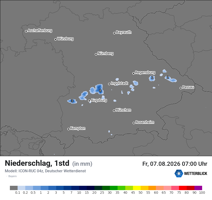 Modellkarte ICON-RUC – precip – by
