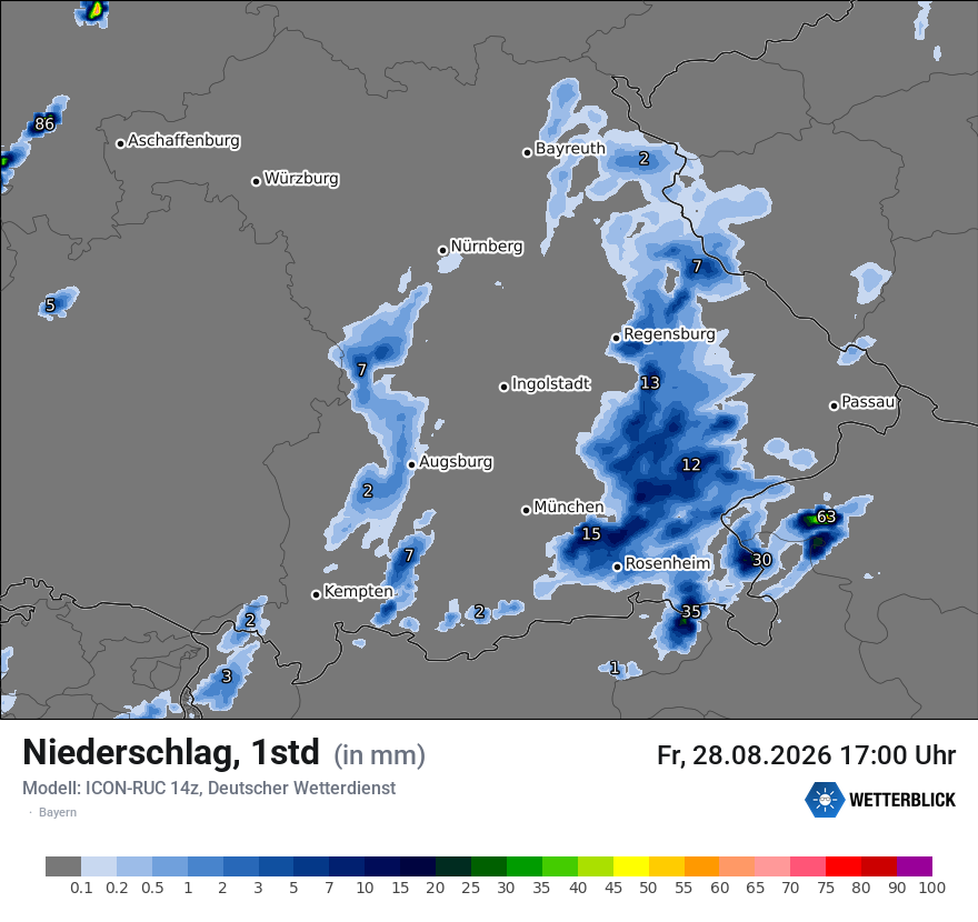 Modellkarte ICON-RUC – precip – by
