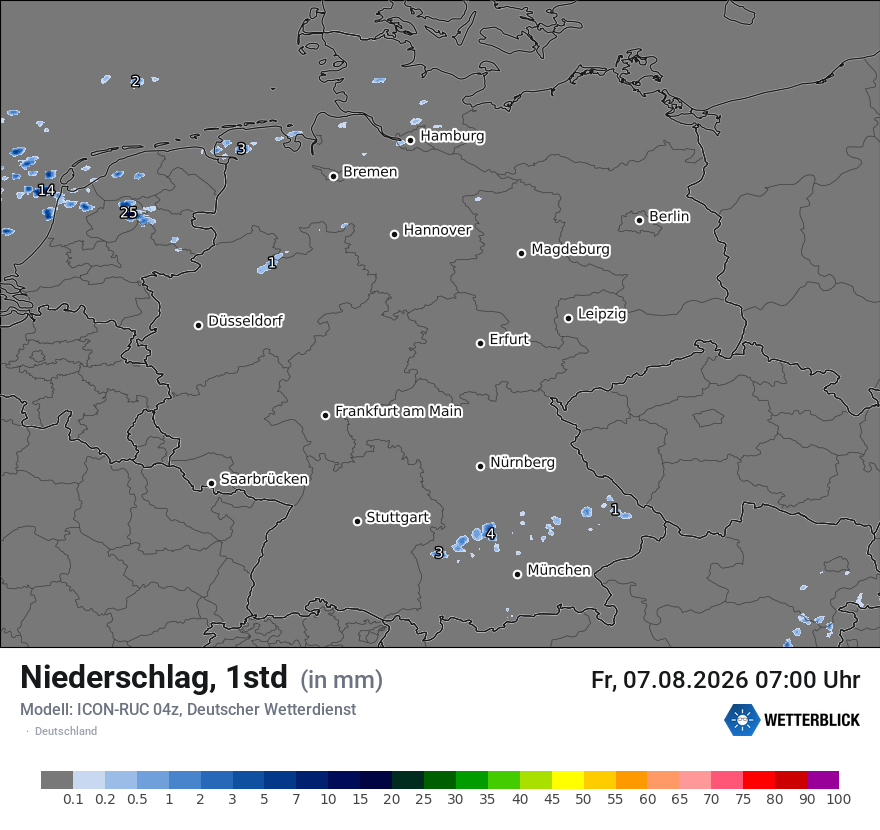 Modellkarte ICON-RUC – precip – deutschland