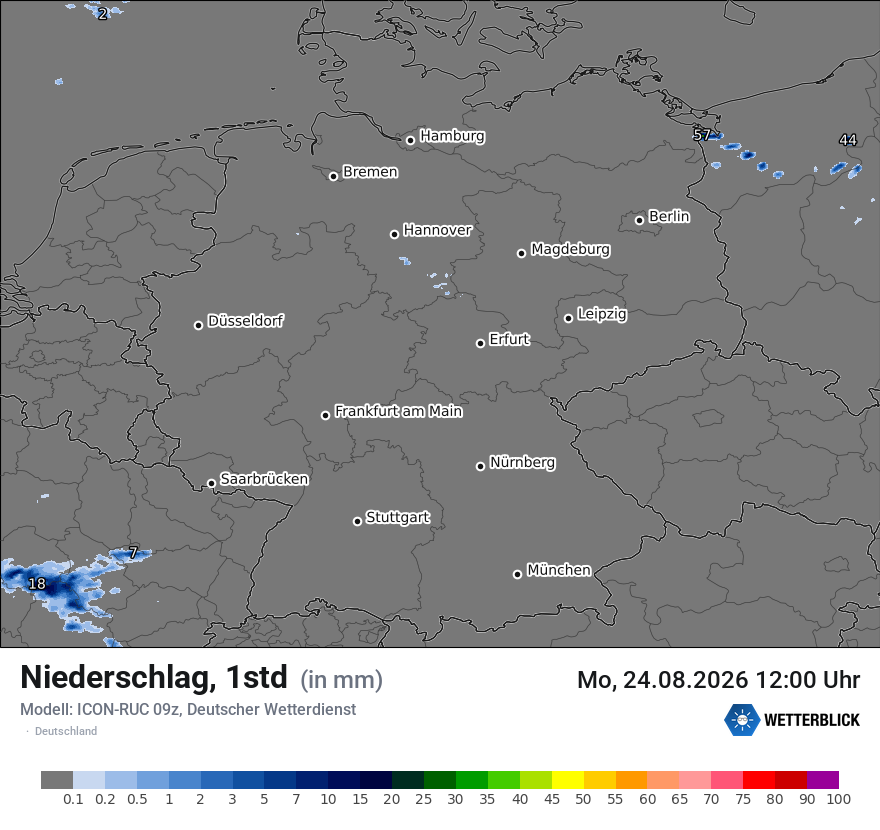 Modellkarte ICON-RUC – precip – deutschland