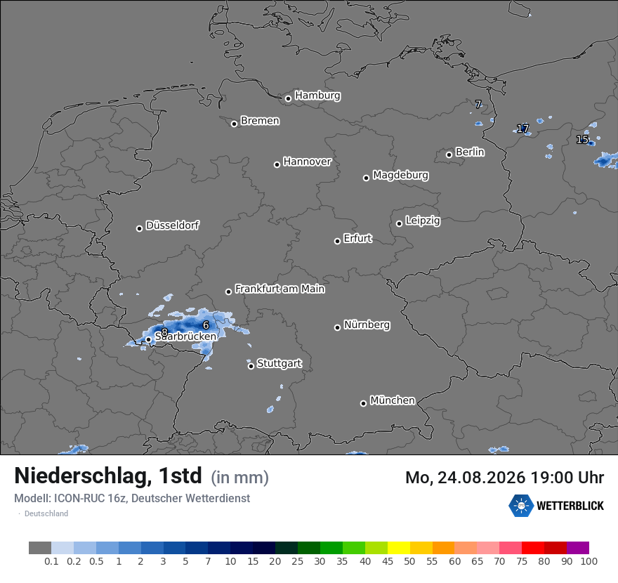 Modellkarte ICON-RUC – precip – deutschland