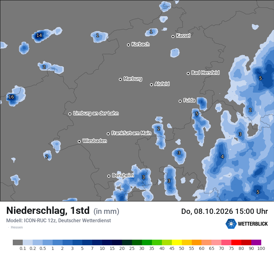 Modellkarte ICON-RUC – precip – he