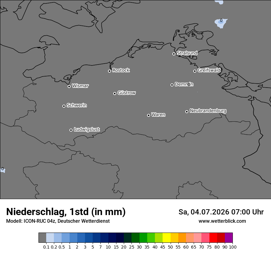 Modellkarte ICON-RUC – precip – mv