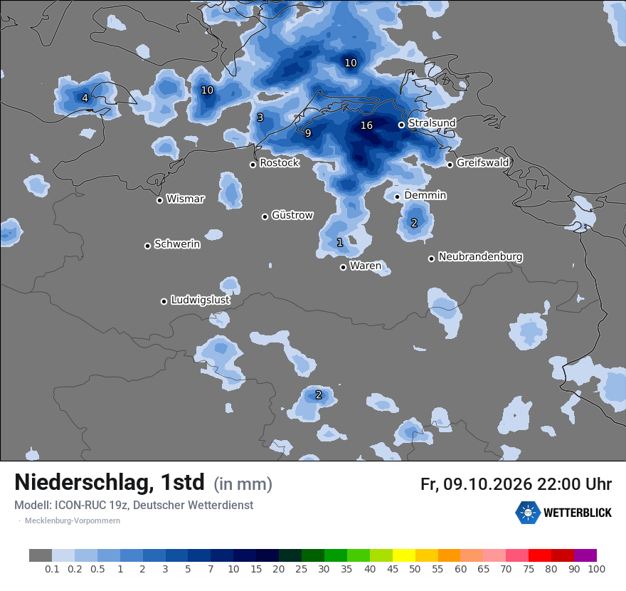 Modellkarte ICON-RUC – precip – mv