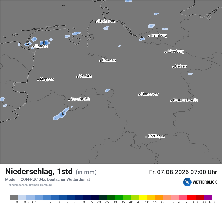 Modellkarte ICON-RUC – precip – ni