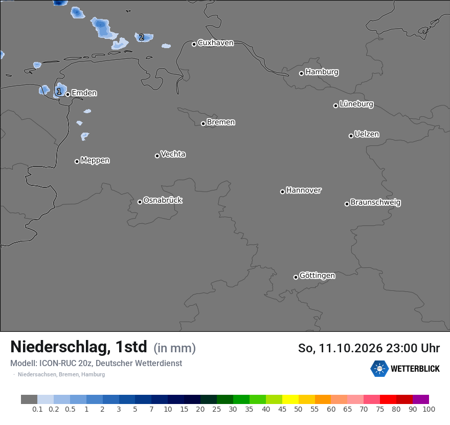 Modellkarte ICON-RUC – precip – ni