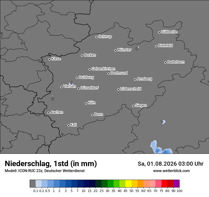Modellkarte ICON-RUC – precip – nrw