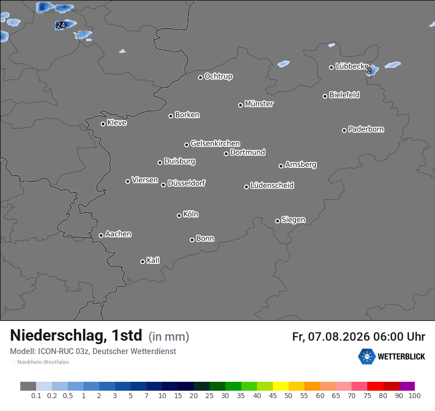 Modellkarte ICON-RUC – precip – nrw