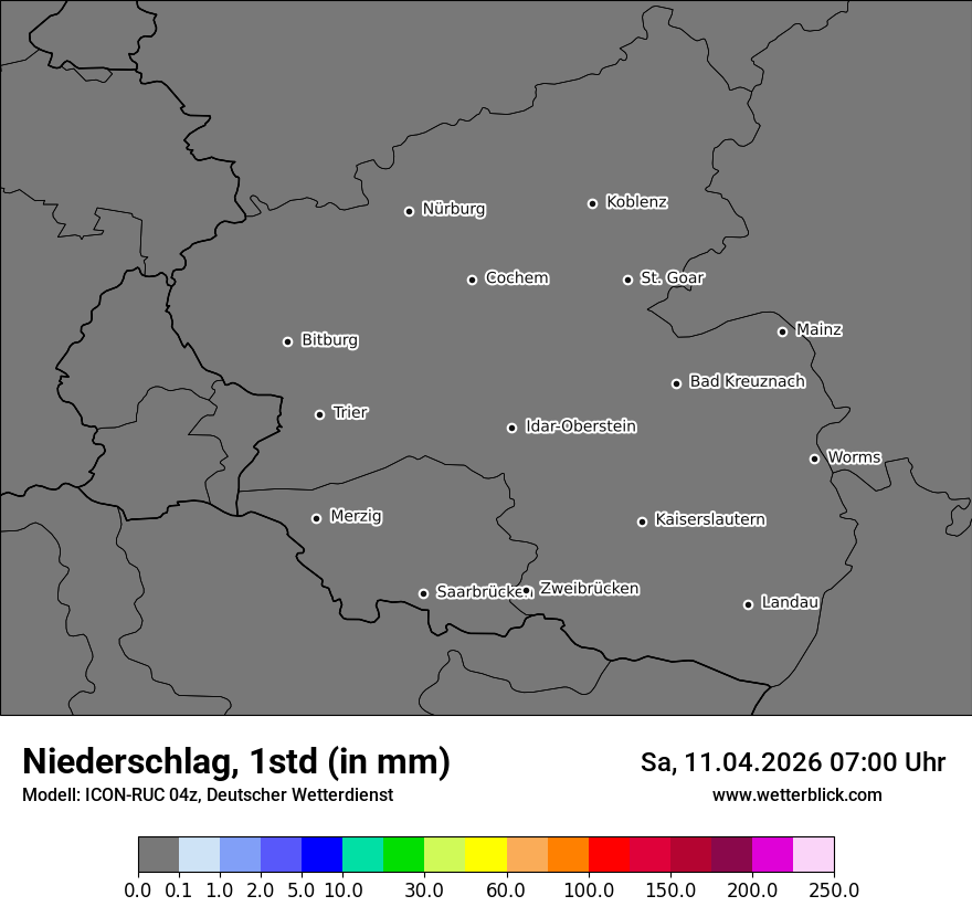 Modellkarte ICON-RUC – precip – rp
