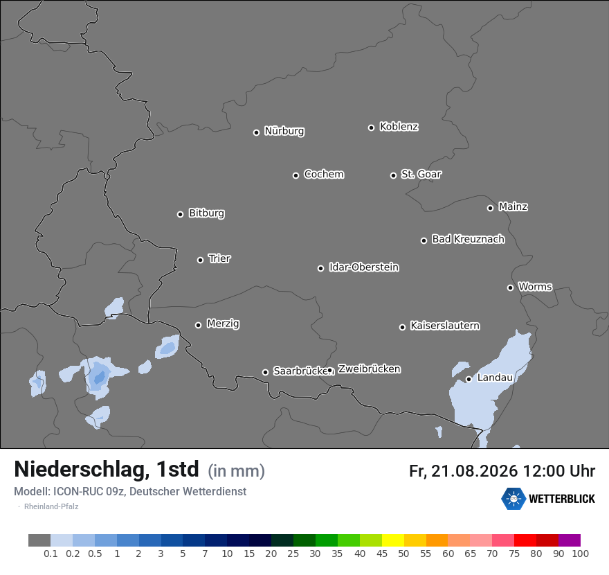Modellkarte ICON-RUC – precip – rp