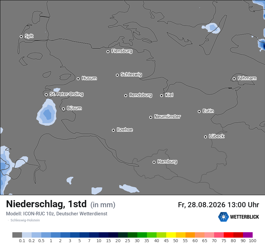 Modellkarte ICON-RUC – precip – sh