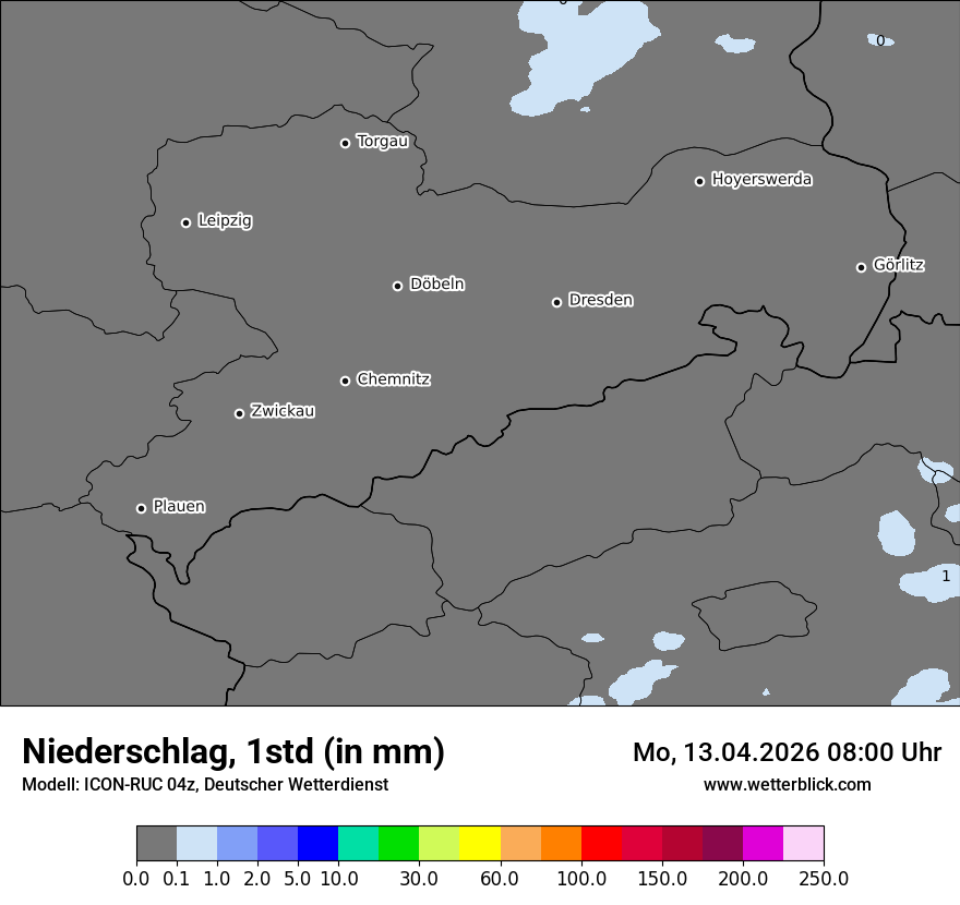 Modellkarte ICON-RUC – precip – sn