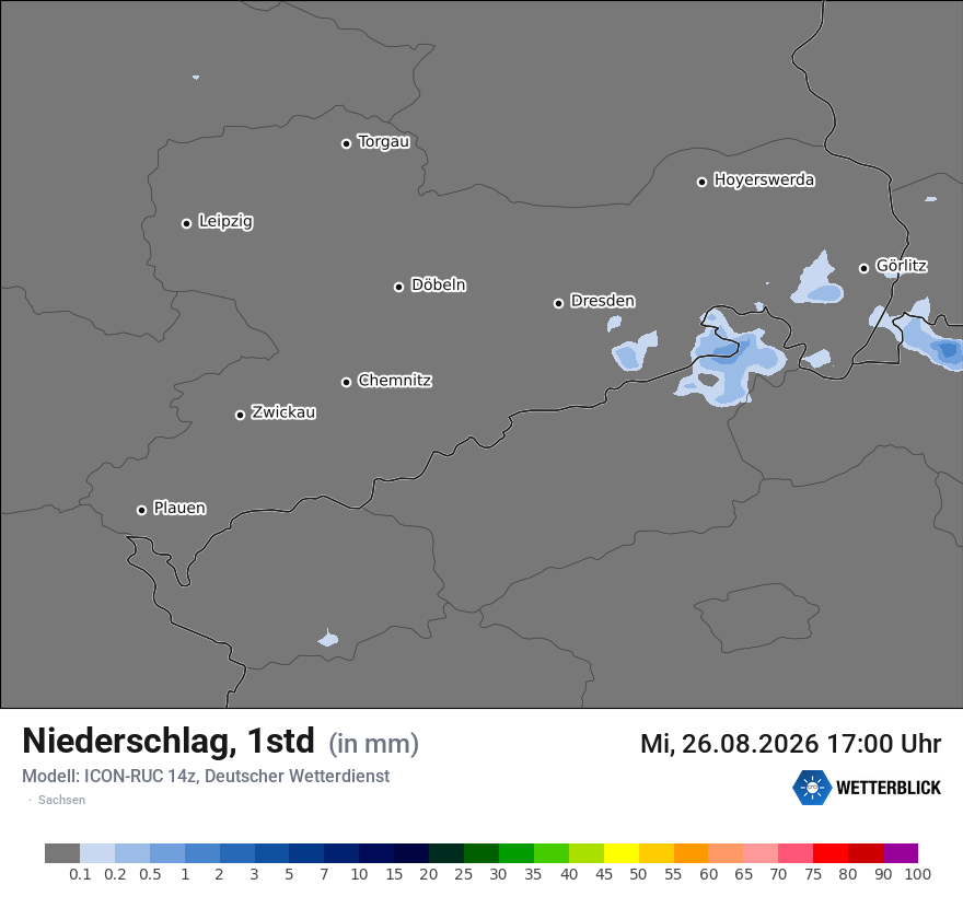 Modellkarte ICON-RUC – precip – sn