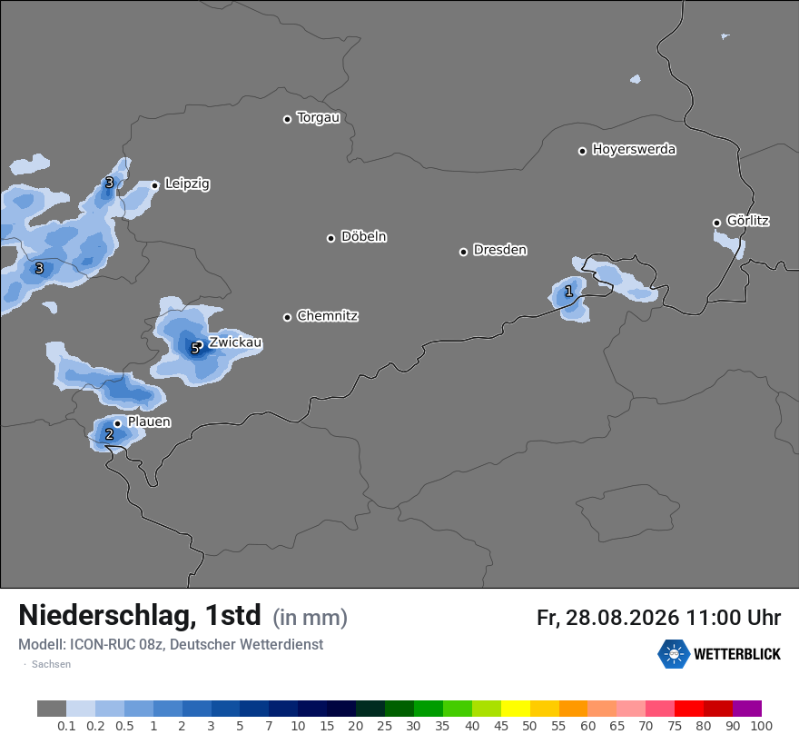 Modellkarte ICON-RUC – precip – sn